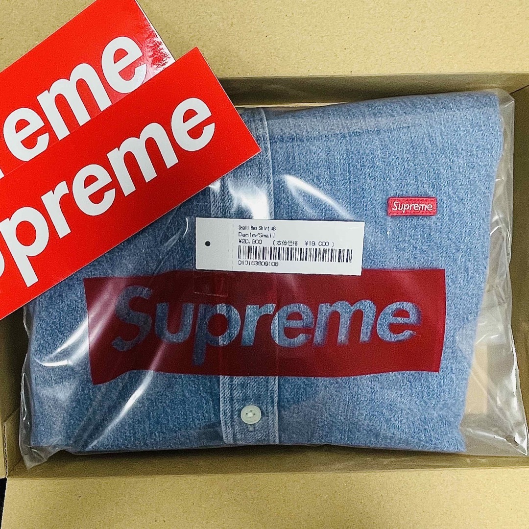 【S】Supreme Small Box Shirt  デニム シャツ