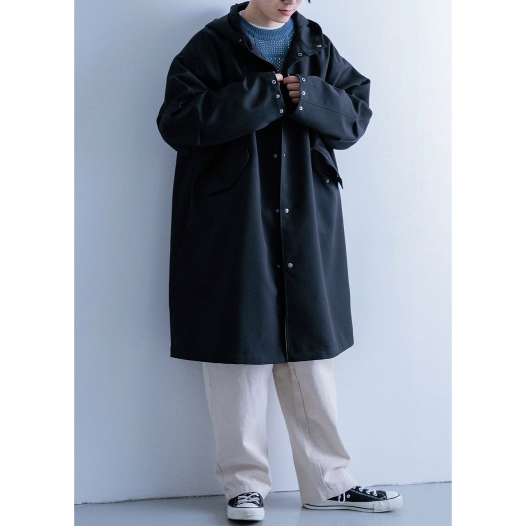 URBAN RESEARCH ITEMS(アーバンリサーチアイテムズ)の【新品】URBAN RESEARCH ポリツイルモッズオーバーコート　L メンズのジャケット/アウター(モッズコート)の商品写真