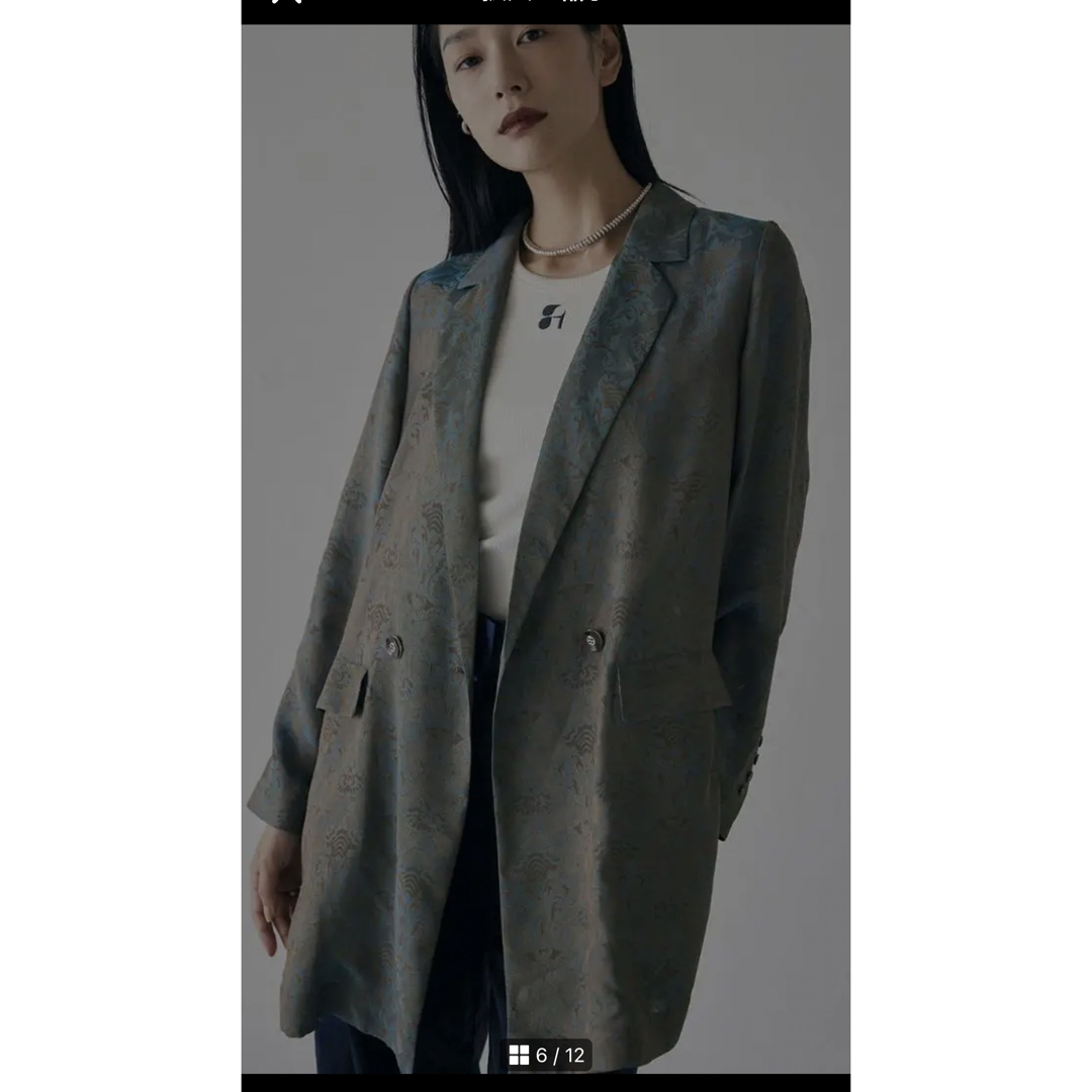 未使用タグ付き　MEDI ALICIA JACQUARD JACKET ホワイト