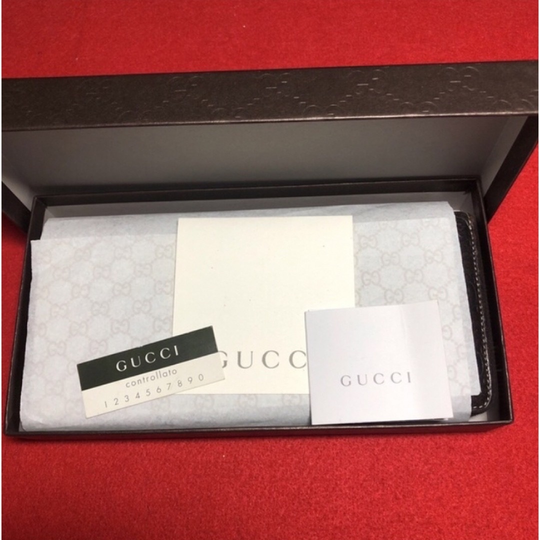 Gucci(グッチ)の【美品】☆グッチ　バンブー　長財布　グッチシマ　ダークブラウン メンズのファッション小物(長財布)の商品写真