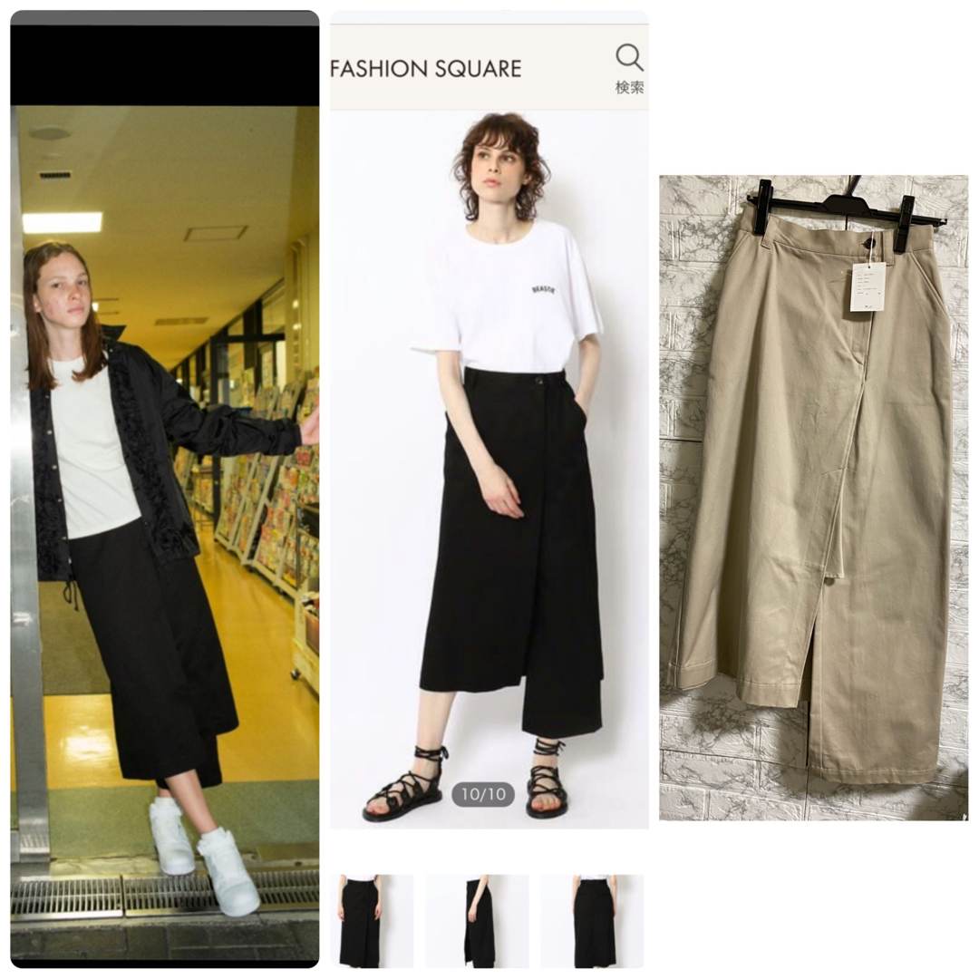 クリーナコットンチノアシンメトリーパンツチノパンkolor sacai