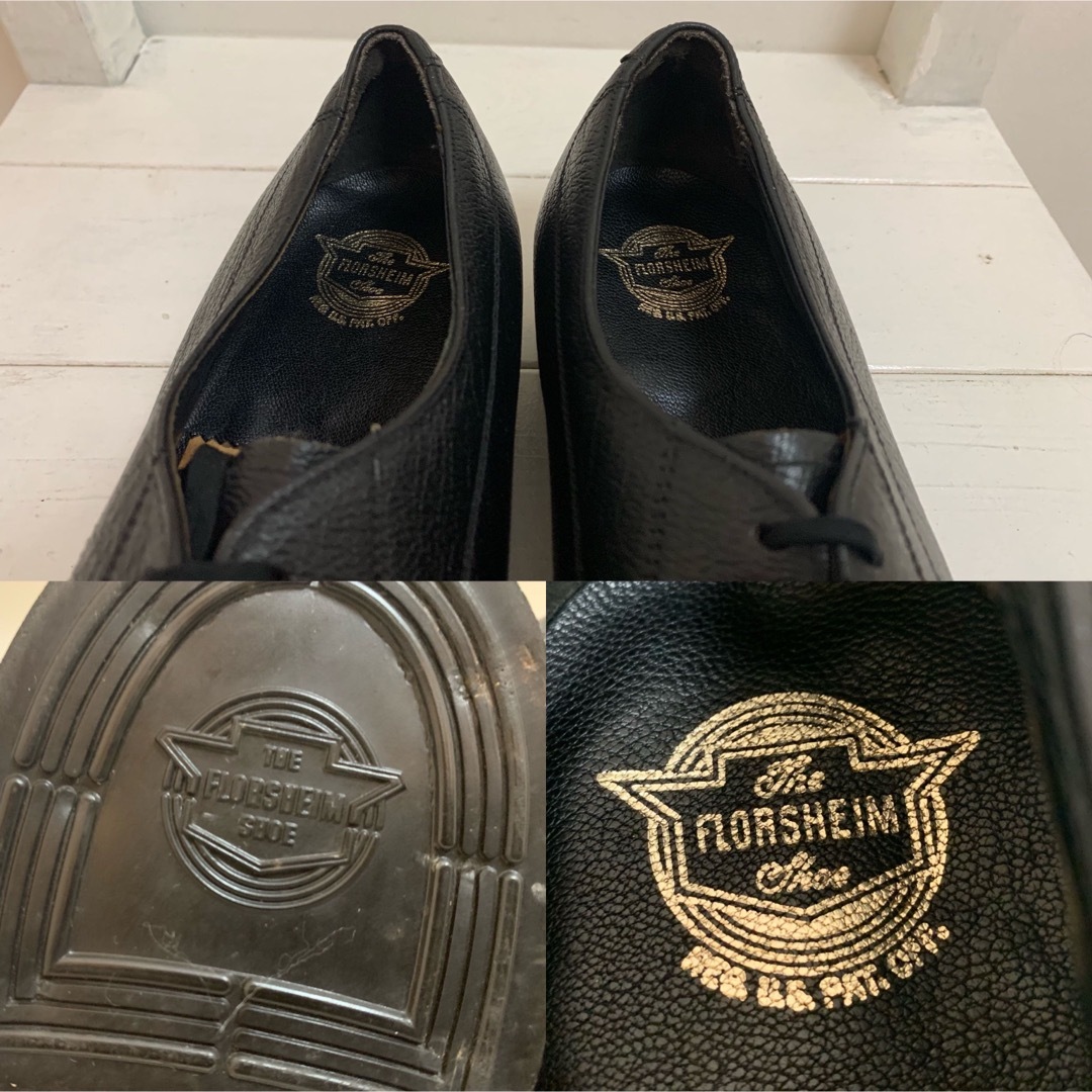 FLORSHEIM VINTAGE 1978s 青窓 レザーシューズ ブラック 3