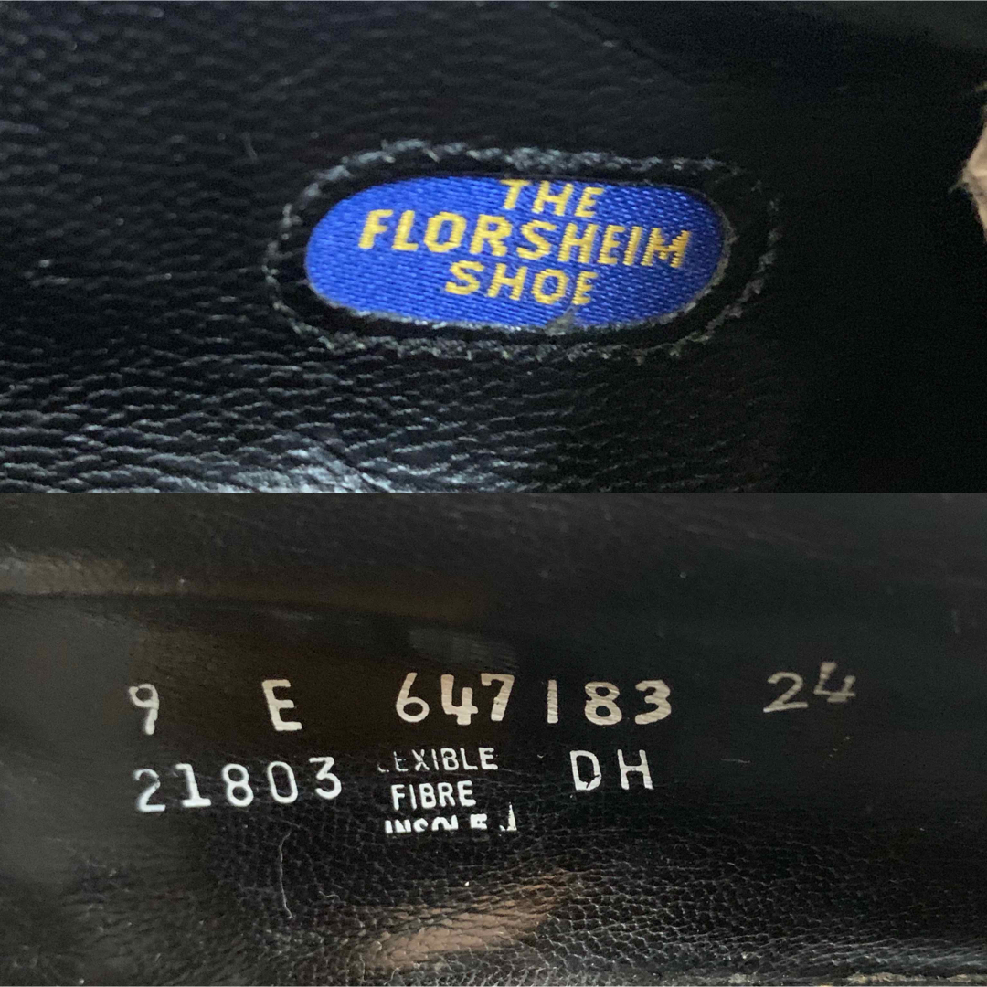 FLORSHEIM VINTAGE 1978s 青窓 レザーシューズ ブラック 4