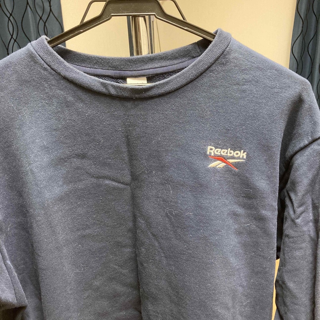 希少 Reebok トレーナー ビッグロゴ リーボック ベクターロゴ 刺繍ロゴ
