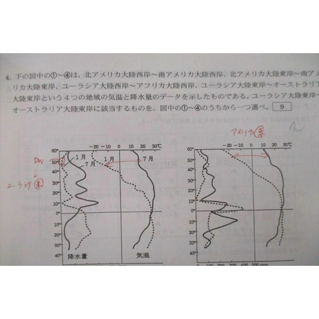 VE26-041 研伸館 2022年度 共通テスト地理 単元まとめテスト 地理 第1〜8回 テスト計8回分セット 28S0D