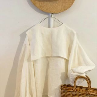 【ito fukuoka】square collar tops リネン 作家さん