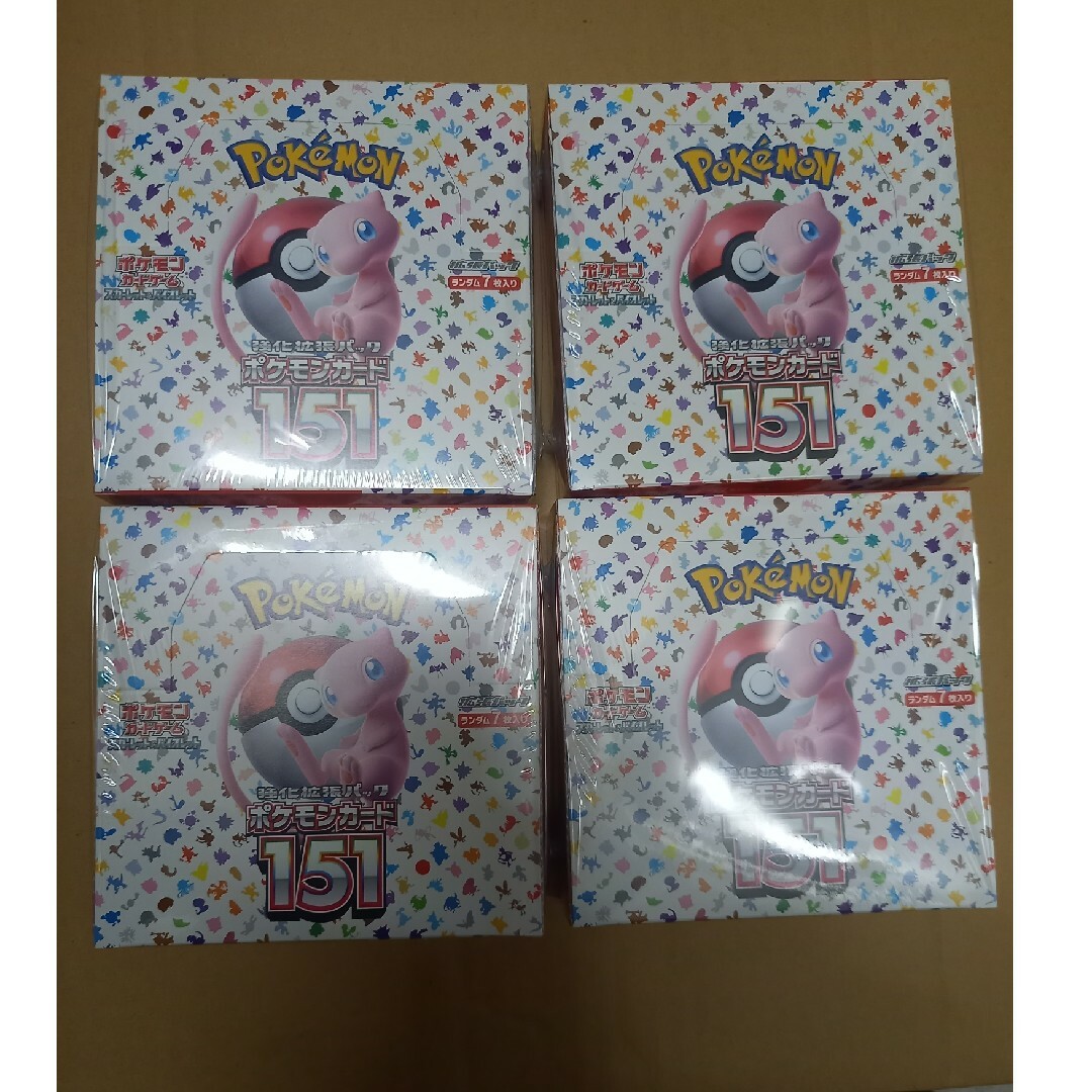 ポケモンカード ポケカ 151 ボックス4BOX 新品未開封品 シュリンク付き