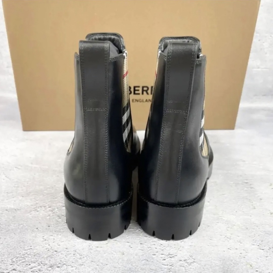 新品未使用】BURBERRY レザーチェルシーブーツ-
