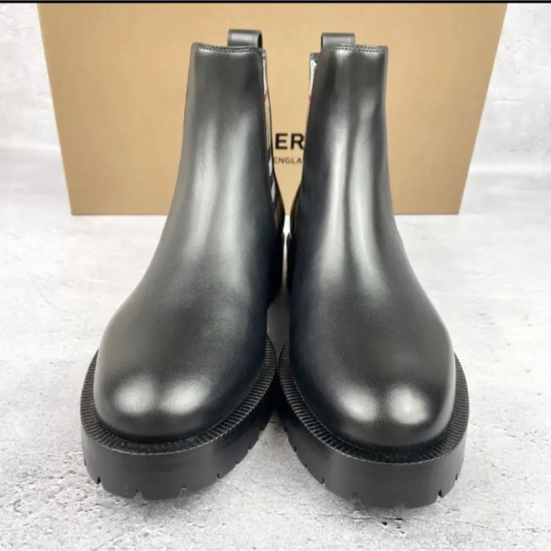新品未使用】BURBERRY レザーチェルシーブーツ-