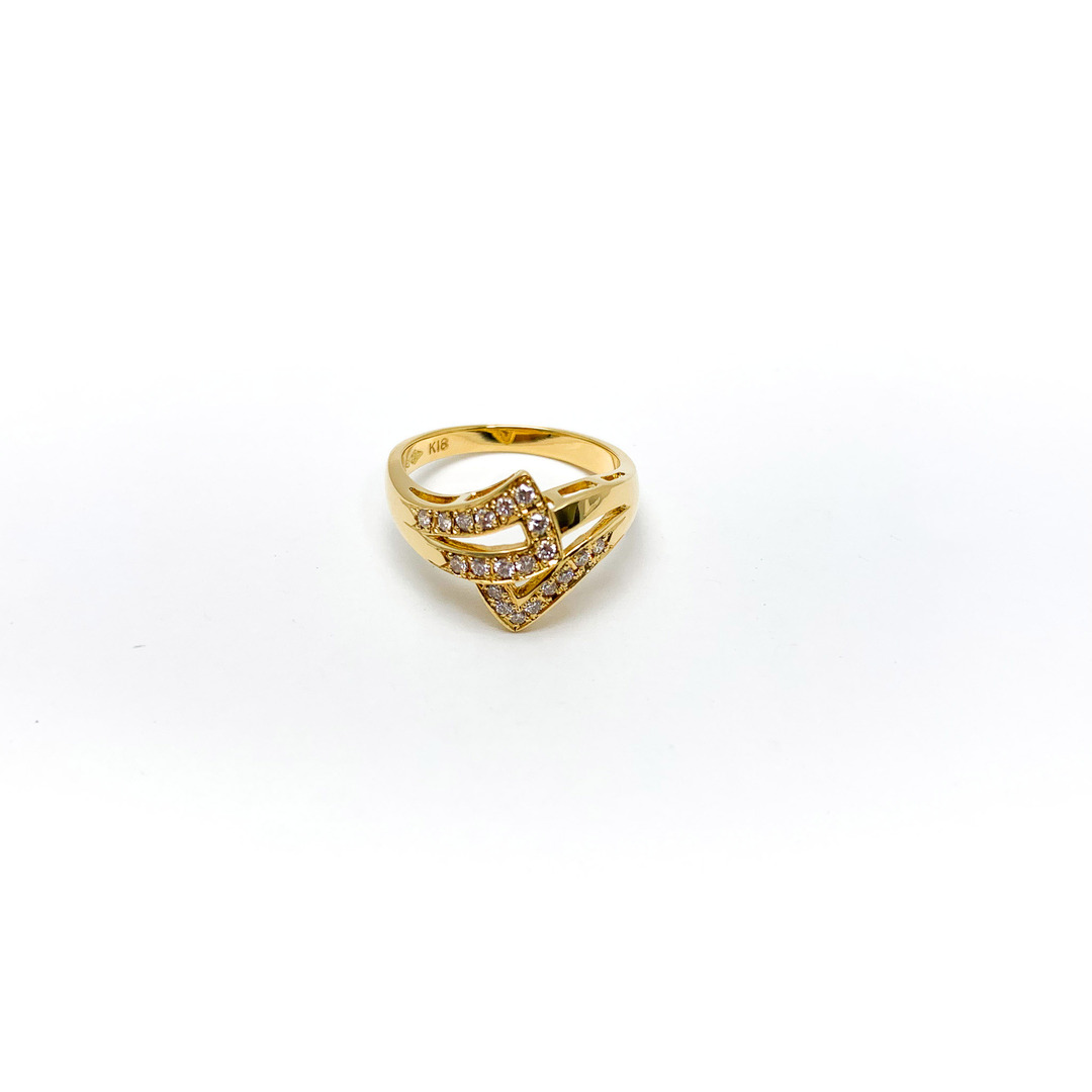 SEIKO セイコージュエリー K18 18金イエローゴールド ダイヤモンド リング 指輪 アクセサリー 約12号