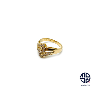 セイコー(SEIKO)のSEIKO セイコージュエリー K18 18金イエローゴールド ダイヤモンド リング 指輪 アクセサリー 約12号(リング(指輪))