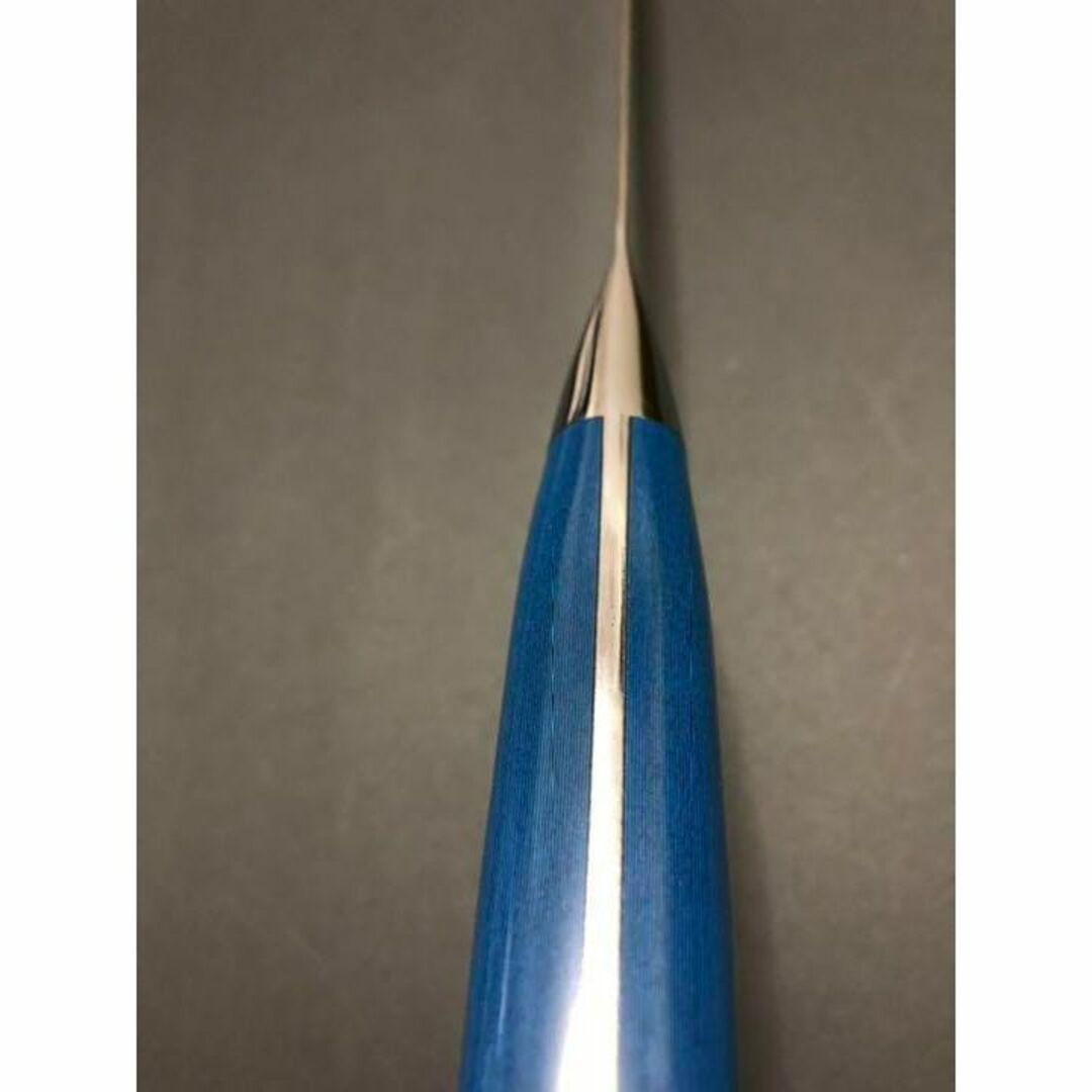 V金10号73層ダマスカス 筋引包丁 ブルーマイカルタ柄 270mm