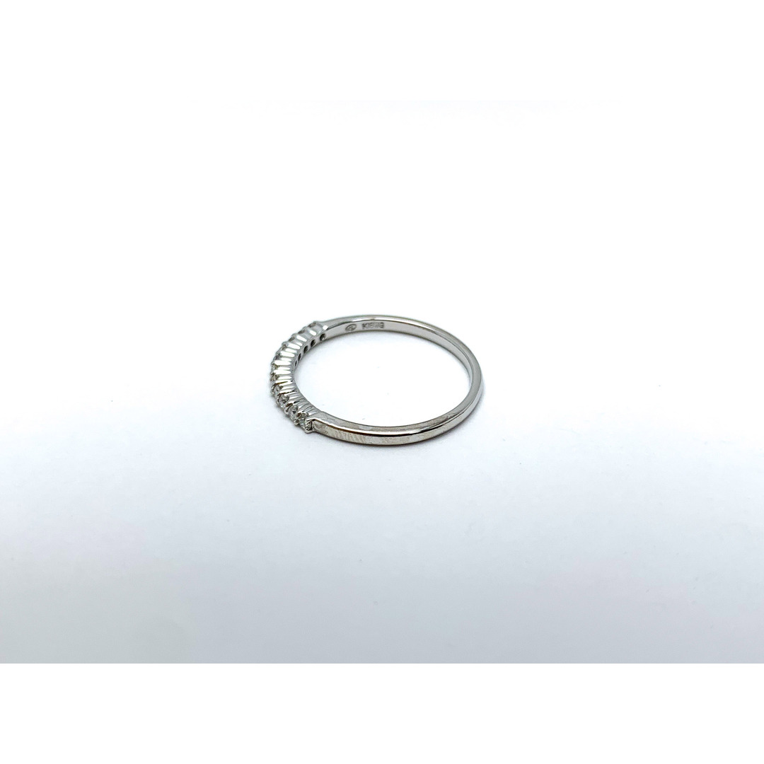 K18WG 18金ホワイトゴールド ダイヤ ハーフエタニティ リング 指輪 アクセサリー 約15号