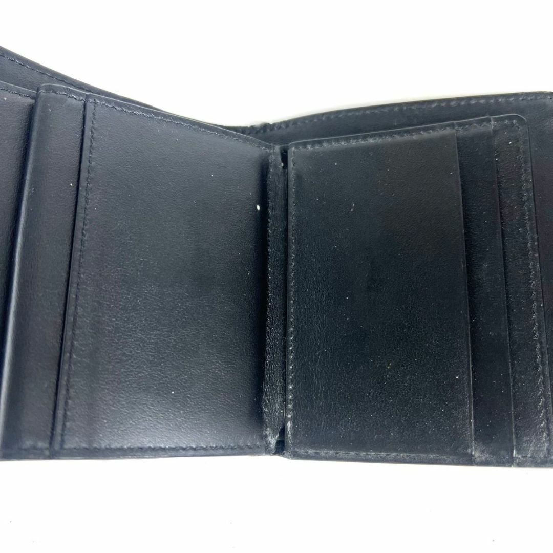 CELINE セリーヌ レザー 三つ折り財布 ブラック 小物 メンズ ブランド-