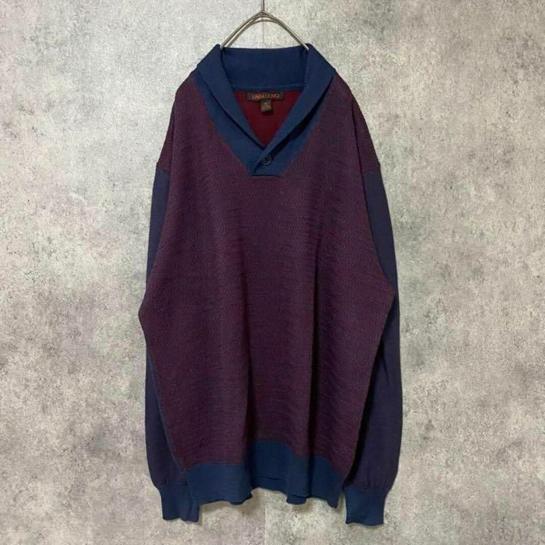 90s vintage 総柄ニット セーター メンズ XL 個性派 Y3