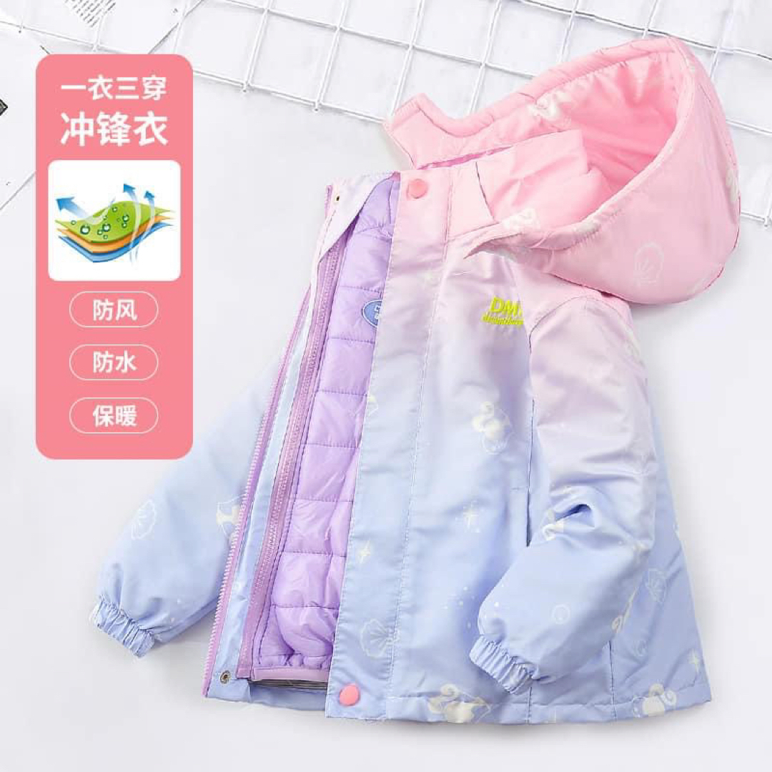 【新商品】 ダウン ウインドブレーカー セット 女の子 プリンセス 綺麗 140