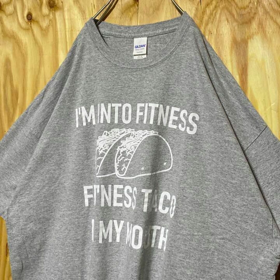 グレー タコス USA古着 90s 半袖 Tシャツ ゆるダボ フード アートの ...