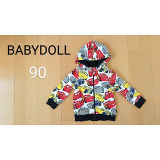 ベビードール(BABYDOLL)の【KSA様専用】カーズ　パーカー　総柄　アウター　薄手　90(ジャケット/上着)