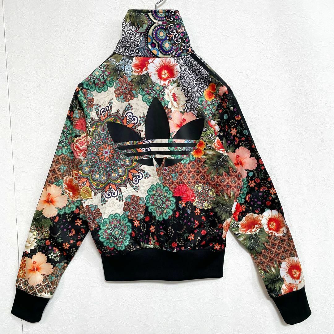 美品 アディダス×ファーム コラボ 花柄 総柄 ジャージ トラックジャケット S 美品 アディダス×ファーム コラボ 花柄 総柄 ジャージ トラックジャケット S