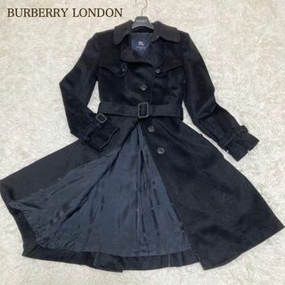 バーバリー(BURBERRY)の美品　バーバリーロンドン　ロングコート　カシミヤ混　40　日本製(トレンチコート)