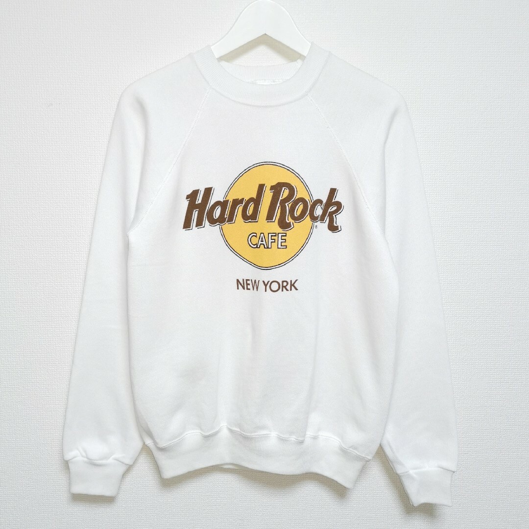 Mサイズ　ROCK HARD ハードロック　スウェット　白　ホワイト