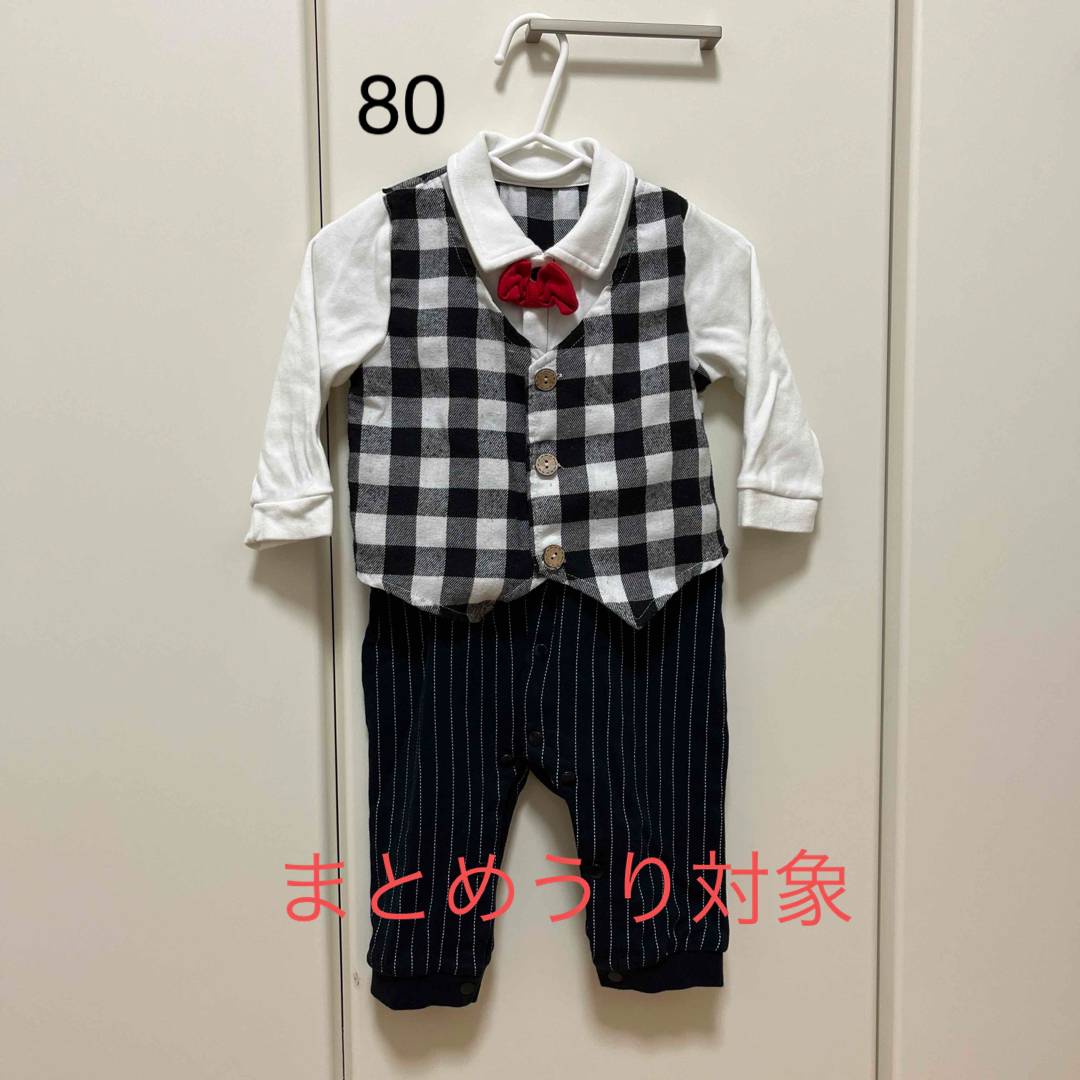 80 男の子 フォーマル ロンパース キッズ/ベビー/マタニティのベビー服(~85cm)(セレモニードレス/スーツ)の商品写真