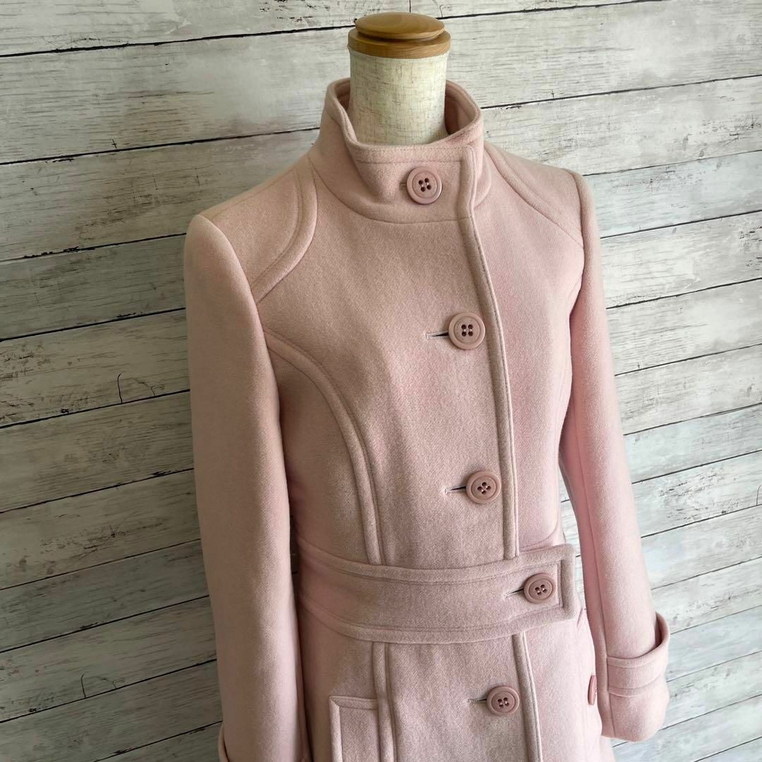 美品 バーバリーブルーレーベル ロングコート 裏地ノバチェック