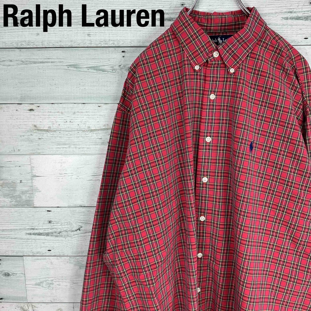 ラルフローレン 90s 90年代 旧タグ 古着 刺繍 チェック 長袖 BDシャツ | フリマアプリ ラクマ