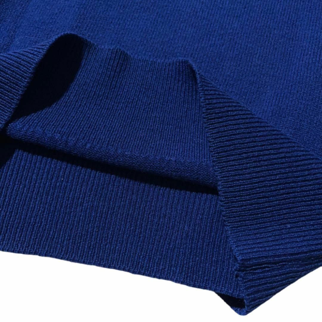 cypress links ニットポロシャツ セーター 防寒 ゴルフ刺繍ロゴ 総柄 ブラック (メンズ XL)   O1755