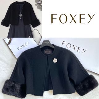 DAISY LIN FOXEY極美品　カシミヤ　ミンクファーコート　ミンク襟