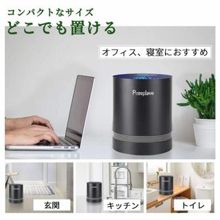 ナイトライト付きコンパクト空気清浄機 2段風量の通販 by ccc@'s shop