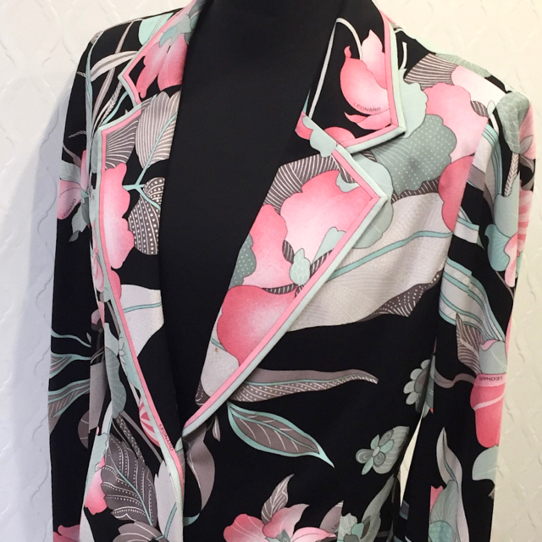 LEONARD レオナール コットン ジャケット ブラック SIZE M