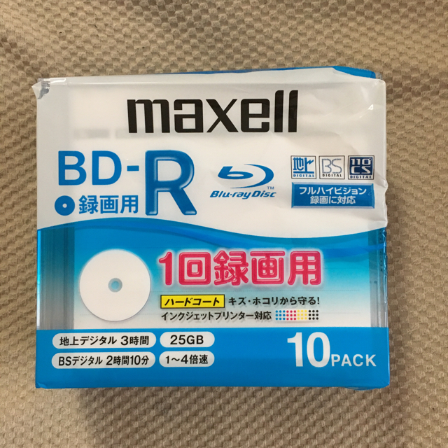 日立(ヒタチ)の日立maxell ブルーレイディスク BD-R 録画用 フルハイビジョン スマホ/家電/カメラのテレビ/映像機器(ブルーレイレコーダー)の商品写真