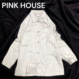 ピンクハウス(PINK HOUSE)のピンクハウス★背ロゴ 胸ロゴ スプリングコート ジャケット ステンカラーコート(スプリングコート)