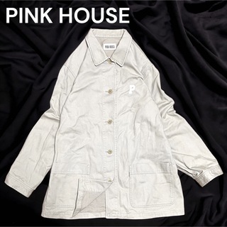 PINK HOUSE - ピンクハウス★背ロゴ 胸ロゴ スプリングコート ジャケット ステンカラーコート