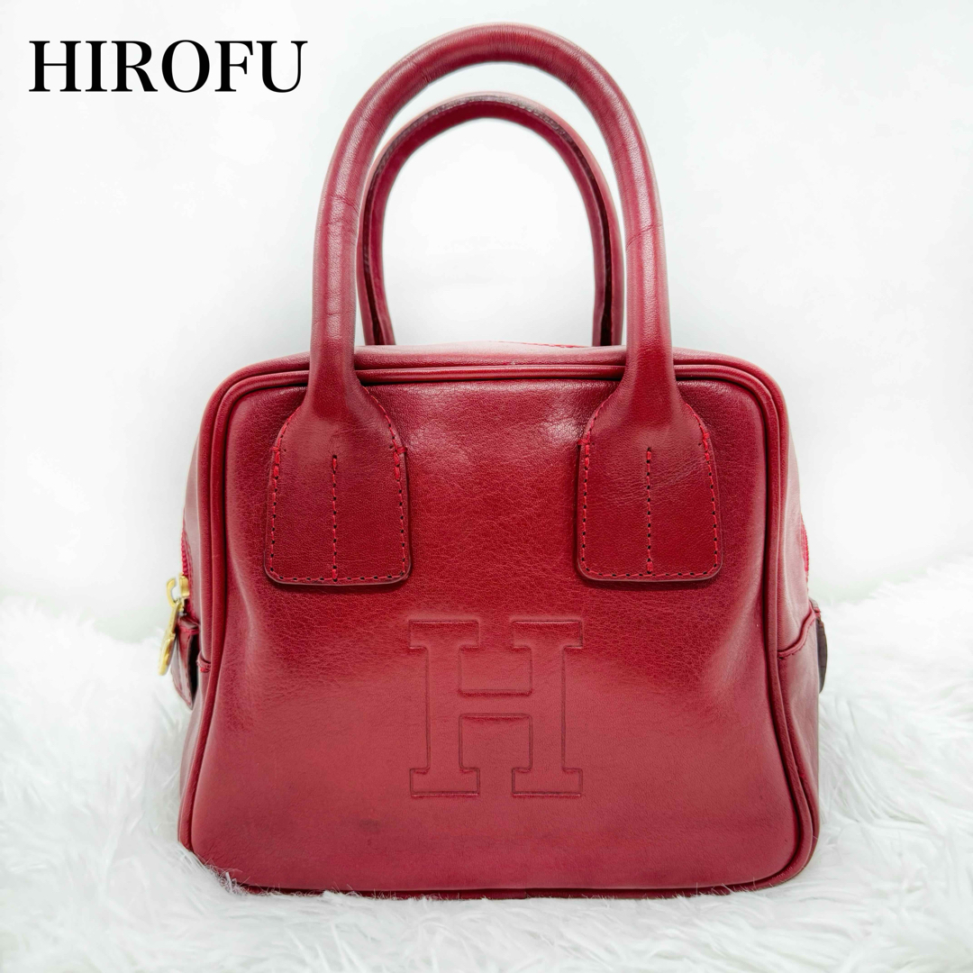 超美品✨HIROFU ヒロフ レザー ハンドバッグ ロゴ型押しの通販 by K's ...