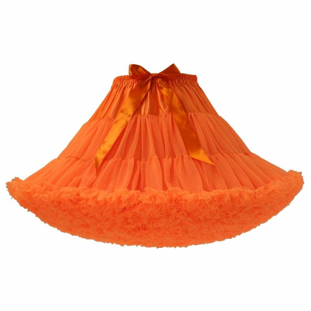 【色: オレンジ】[Smomo] パニエ ボリューム スカート チュチュスカート