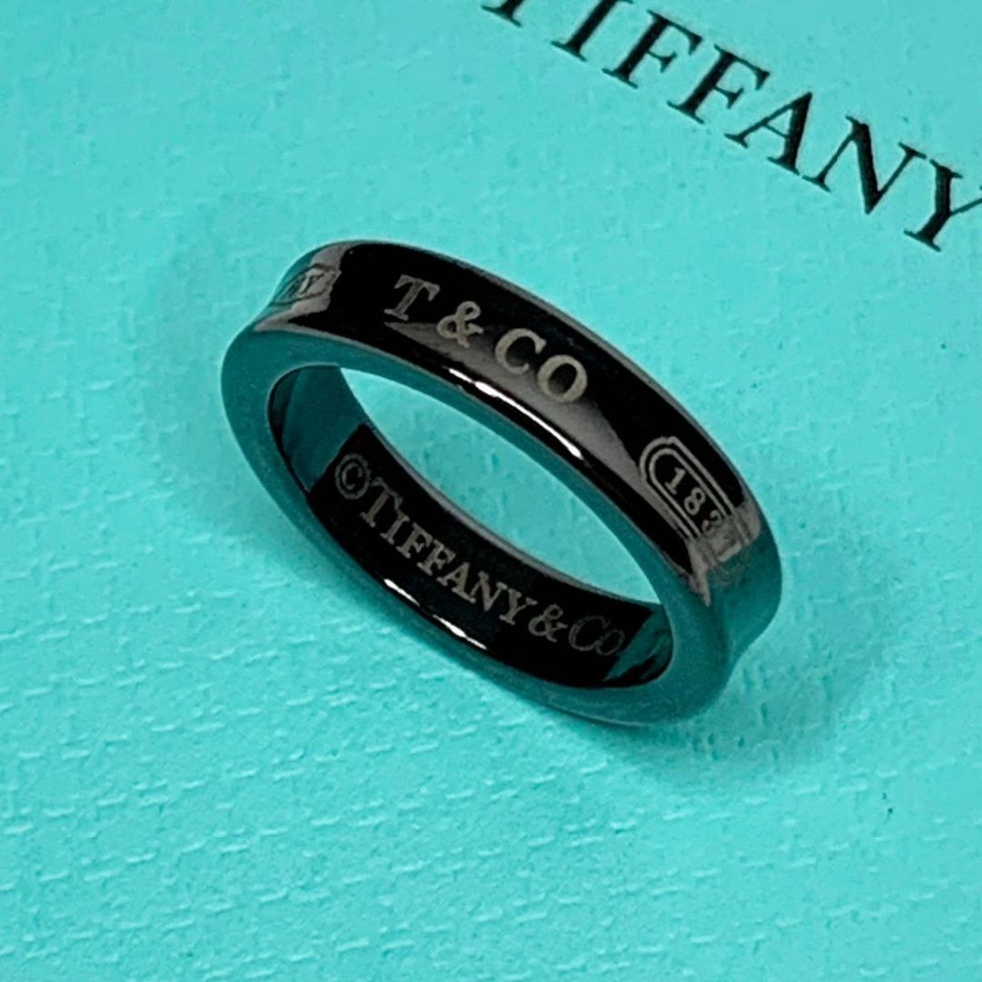 TIFFANY\u0026Co. ティファニー ブラックチタン 1837 ナロー リング