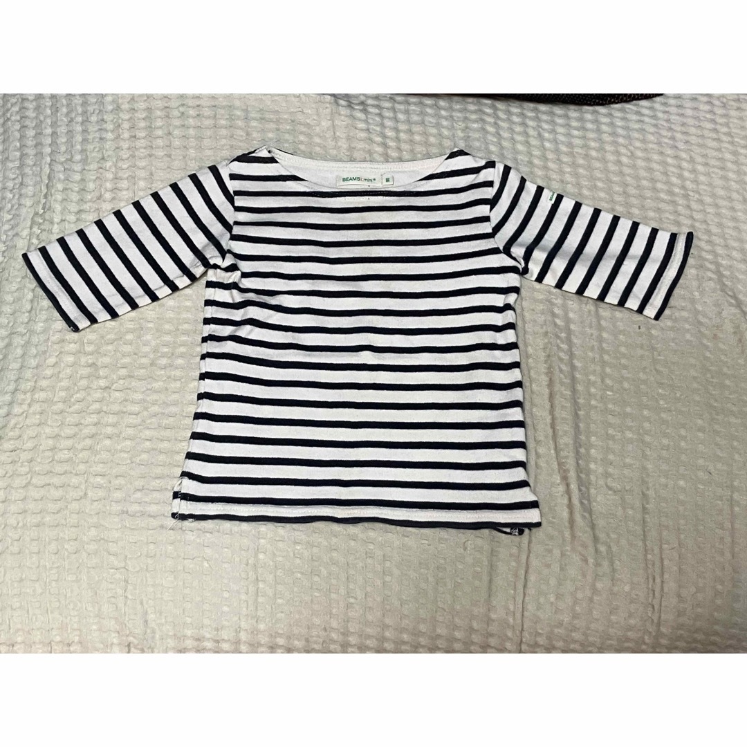 BEAMS(ビームス)のBEAMS mini ボーダー　トップス　サイズ90 7部丈 キッズ/ベビー/マタニティのキッズ服女の子用(90cm~)(Tシャツ/カットソー)の商品写真