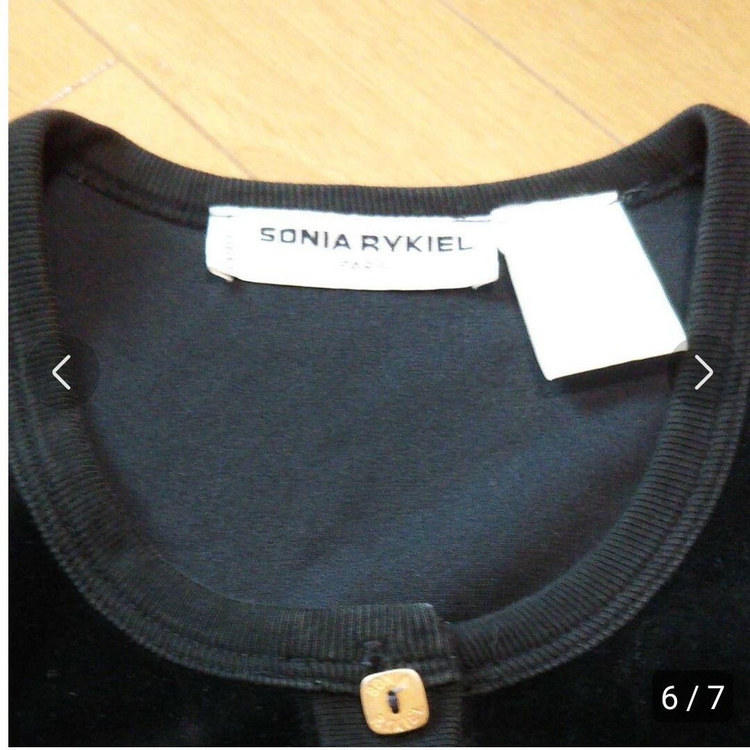 インポート  SONIA RYKIEL  黒 ベロア チュニック 5