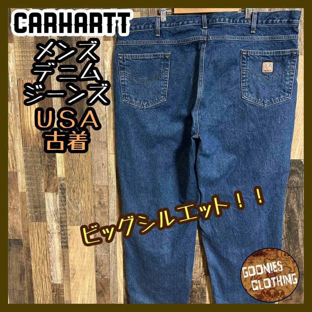 カーハート デニム ロゴ ジーンズ アメカジ ジーパン パンツ USA古着 | フリマアプリ ラクマ