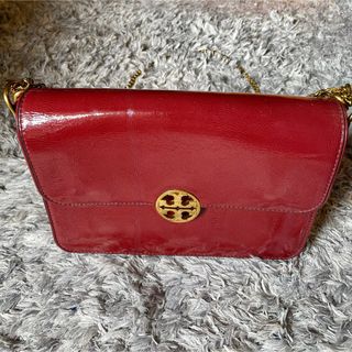 トリーバーチ(Tory Burch)の【美品/正規品】TORY BURCH トーリーバーチ　ショルダーバッグ　レッド(ショルダーバッグ)