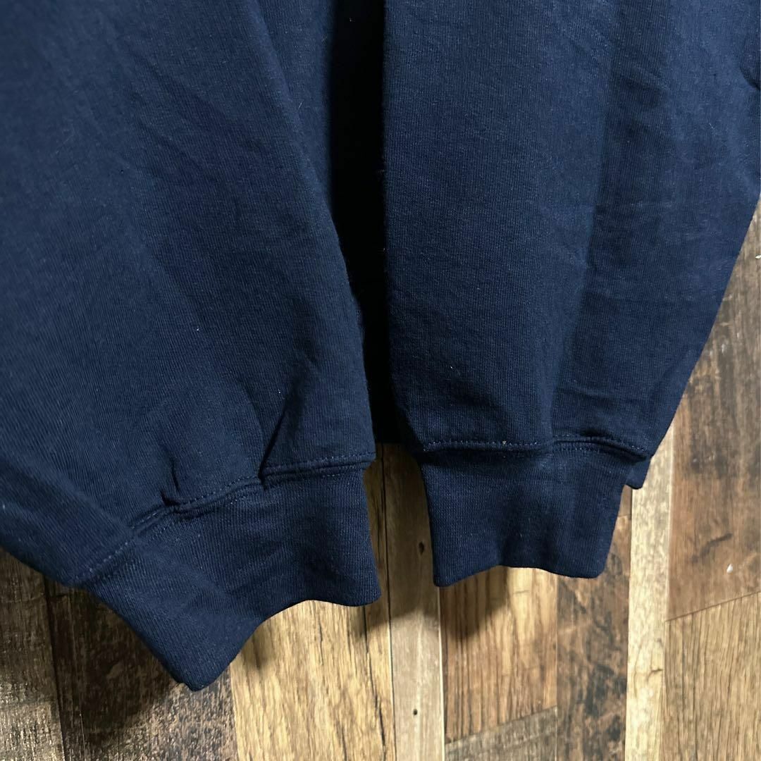 カレッジロゴ トレーナー スウェット 裏起毛 2XL ネイビー USA古着