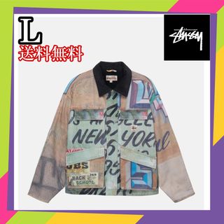 ステューシー(STUSSY)のStussy SHOP JACKET ALFONSO CANVAS L(Gジャン/デニムジャケット)