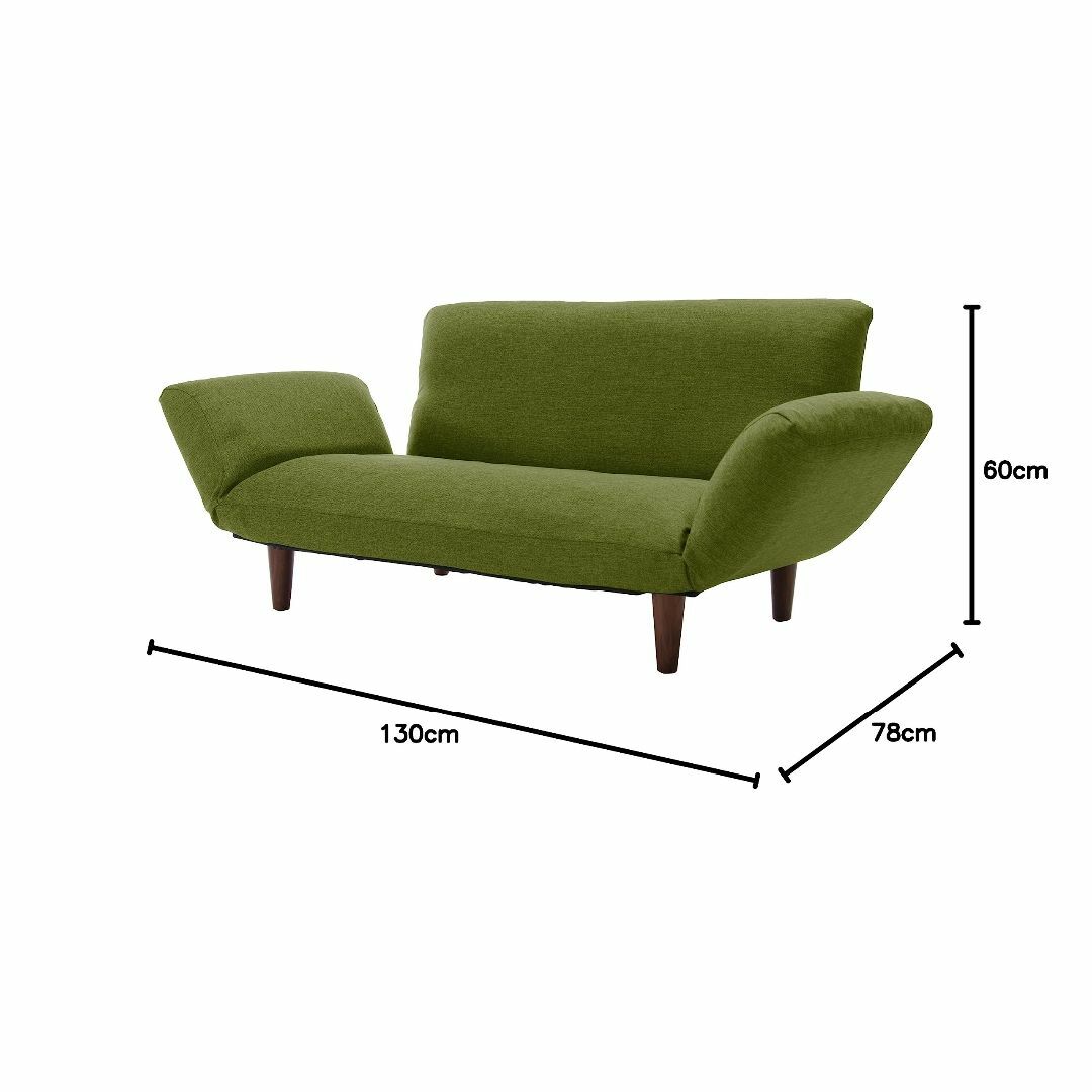 色: 02タスクグリーン】セルタン 日本製 カウチソファー ミーゴ 2人