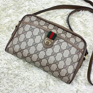 Gucci - 【美品】オールドグッチ ミニ ショルダーバッグ GG PVC レザー