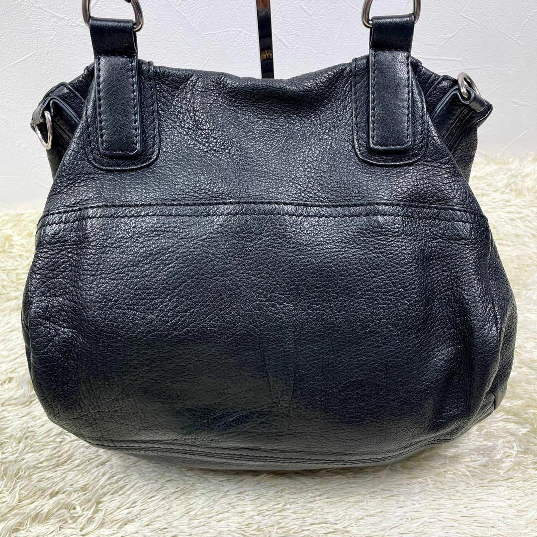 ジバンシー ショルダーバッグ 2way パンドラ ラムレザー 黒 ロゴ
