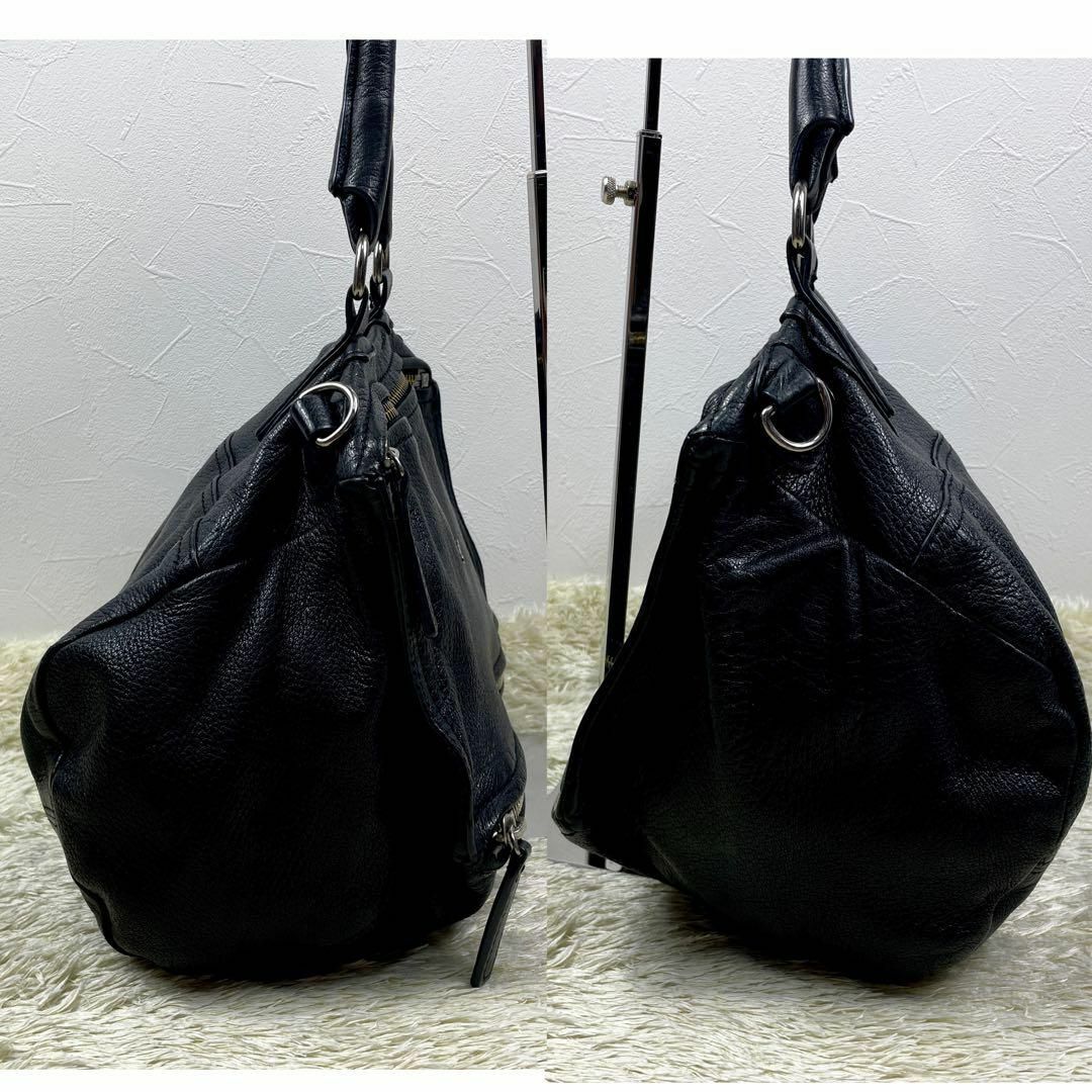 ジバンシー ショルダーバッグ 2way パンドラ ラムレザー 黒 ロゴ