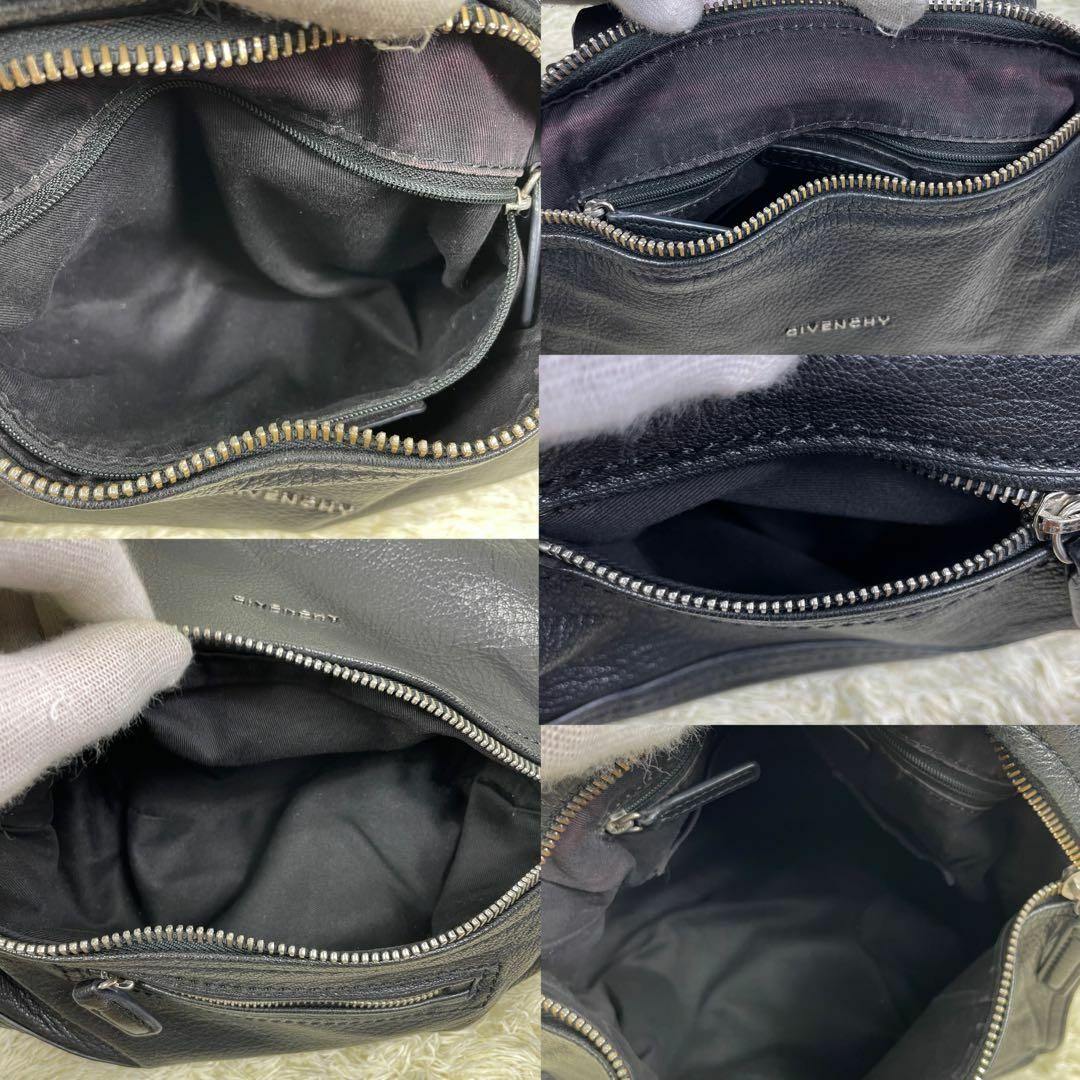 ジバンシー ショルダーバッグ 2way パンドラ ラムレザー 黒 ロゴ