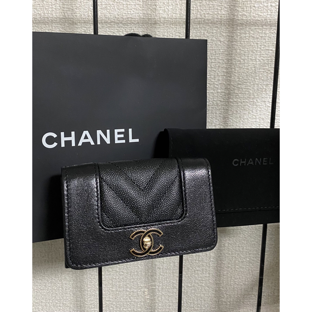 シャネルCHANEL 小銭入れ フラップカードケース 名刺ケース 新品